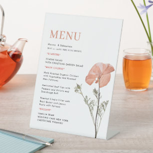 Wedding Menu Pedestal Sign