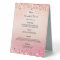 Wedding Menu rose gold pink glitter dust elegant