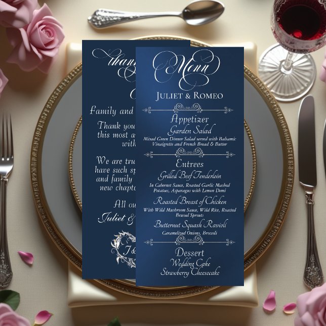 Wedding Menu & Thank You - Blue (Creator Uploaded)