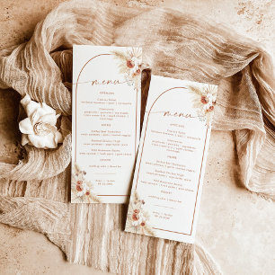 Wedding Menu + Thank You Note Boho Napkin Note
