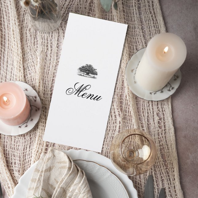 Wedding Menu with Tree Illustration (Creator Uploaded)