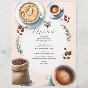 Wedding Menus Love is Brewing Budget Flyer