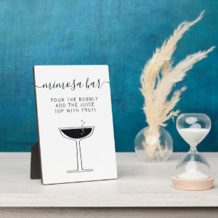 Wedding Mimosa Bar Sign, Bubbly Bar Drink Bar Plaque