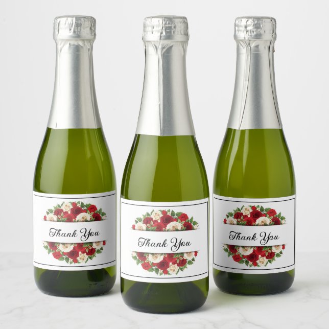 Wedding Mini Sparkling Wine Bottle Labels (Bottles)