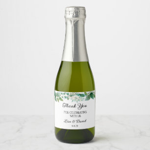 Wedding Mini Sparkling Wine Bottle Labels
