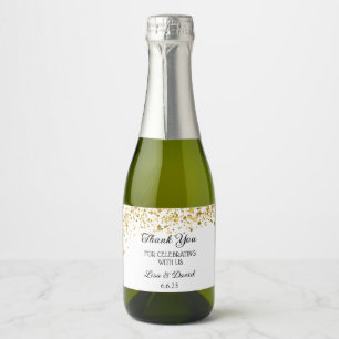 Wedding Mini Sparkling Wine Bottle Labels