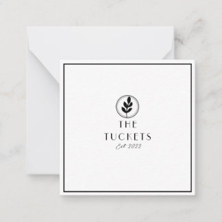 Wedding Minimalist Modern Thank You Post Card