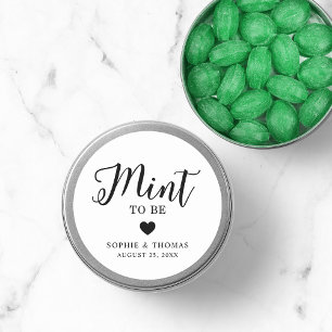 Wedding Mint to Be Classic Round Sticker