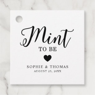 Wedding Mint to Be Favour Tag