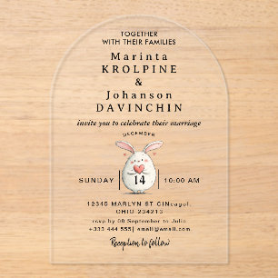 Wedding Modern Calligraphy Acrylic Invitations