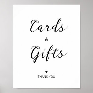 Wedding Modern Cards and Gifts Sign