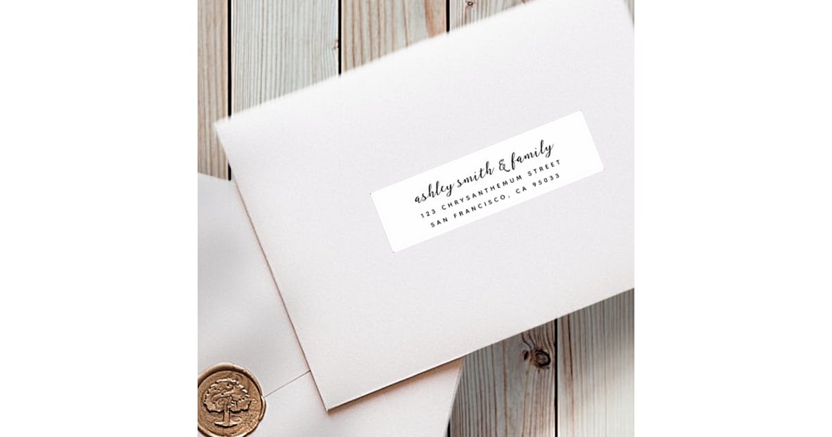 Wedding Modern Elegant Chic Guest Names & Address | Zazzle