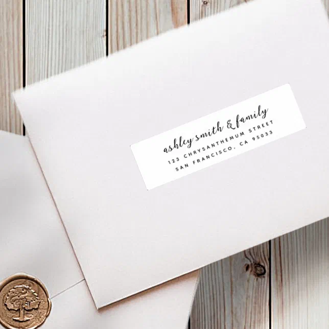 Wedding Modern Elegant Chic Guest Names & Address | Zazzle