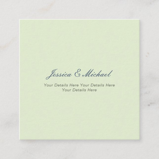 Wedding Modern Elegant Plain Simple Professional Enclosure Card (Front)