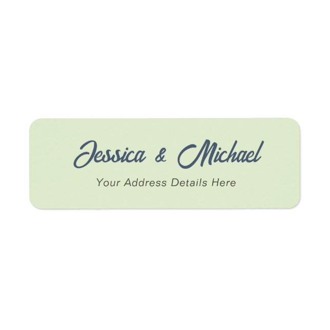 Wedding Modern Elegant Plain Simple Professional Return Address Label (Front)