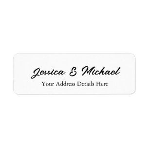 Wedding Modern Elegant Plain Simple Professional Return Address Label