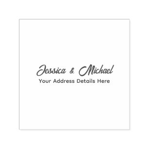 Wedding Modern Elegant Plain Simple Professional Self-inking Stamp