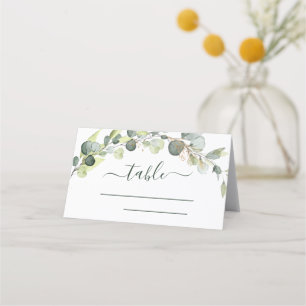 Wedding Modern Eucalyptus Greenery Succulent Place Card