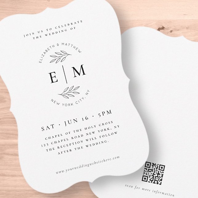 Wedding Modern Minimalist Elegant Chic Simple Invitation (Creator Uploaded)