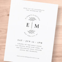 Wedding Modern Minimalist Elegant Chic Simple