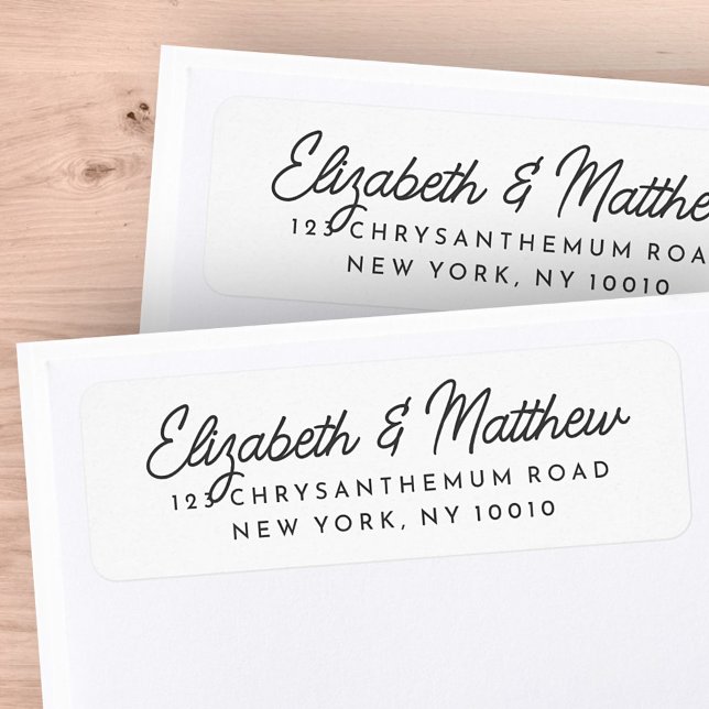 Wedding Modern Minimalist Simple Return Address Label (Creator Uploaded)