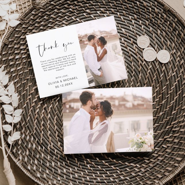 Wedding Modern Minimalist Thank You Cards (Creator Uploaded)