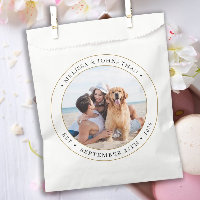 Wedding Modern Personalised Photo Favour Bag (Creator Uploaded)