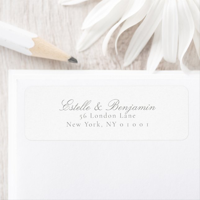 Wedding Modern Return Address Label (Creator Uploaded)