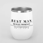 Wedding Modern Typography Best Man Custom<br><div class="desc">This design features a weddings party gift favours idea for groomsmen best man with simple typography,  custom,  personalised,  with simple black and white lettering,  perfect for wedding party gifts</div>