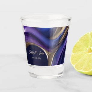 Wedding-Money/shot Dance-Blue Purple Gold- Shot Glass