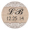 wedding monogram and burlap lace stickers