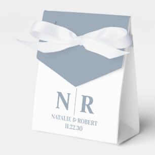 Wedding Monogram Bride And Groom Initials Elegant Favour Box