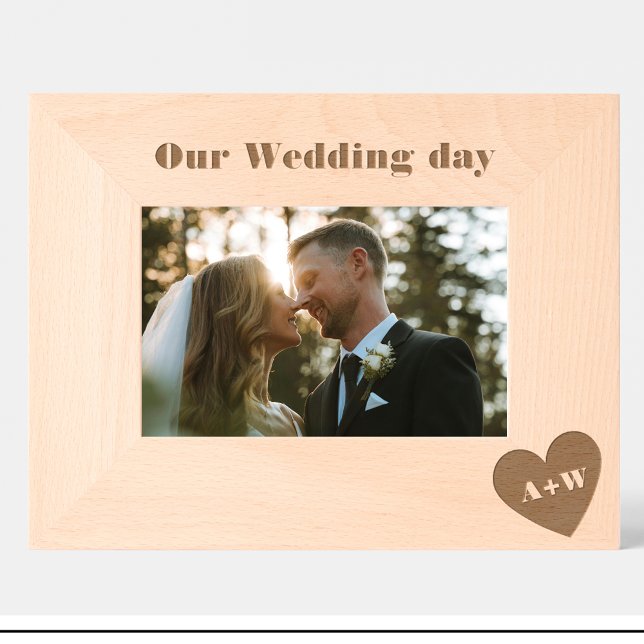 Wedding Monogram Custom Wood Picture Frames (Creator Uploaded)