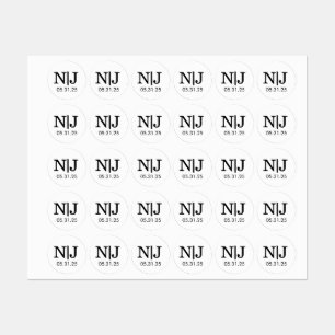 Wedding Monogram Envelope Stickers