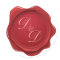 Wedding Monogram Faux Wax Seal Sticker
