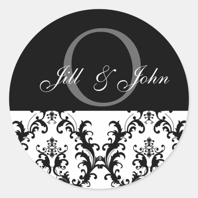 Wedding Monogram Initial Bride Groom Envelope Seal (Front)