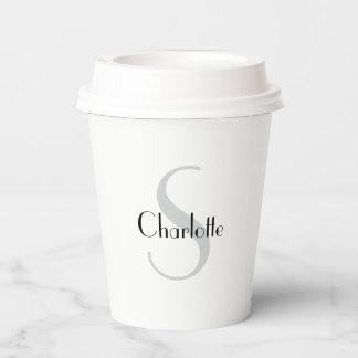 Wedding Monogram Love You Paper Cup
