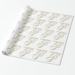 Wedding Monogram P Gift Wrapping paper<br><div class="desc">Wedding Monogram or Anniversary Gift Wrapping paper.</div>