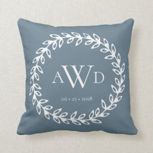 Wedding Monogram⎢ Personalized Throw Pillow