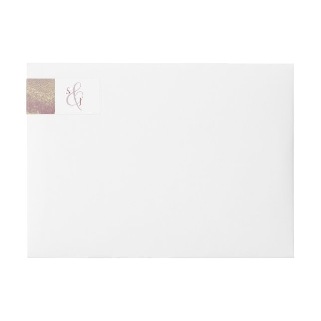 Wedding Monogram Return Address Wrap Around Label (Front)