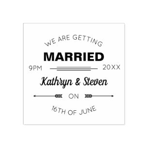 Wedding Monograms. Getting Married Typography. Rubber Stamp