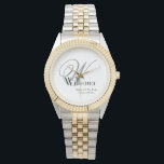 Wedding Mother Of The Bride Gift Monogram Chic  Watch<br><div class="desc">Wedding Bridal Party Gifts Mother Of The Bride Gift Monogram Elegant Simple Chic Watch(. Click personalise this template to customise it with your monogram initial, the name and the wedding date quickly and easily. Wedding Mother Of The Bride Gift Monogram Chic Watch, is part of the Parent Gifts Collection in...</div>