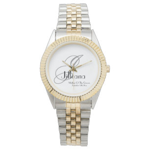 Wedding Mother Of The Groom Gift Monogram Chic  Watch