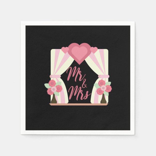 Wedding Mr And Mrs Napkin (Front)