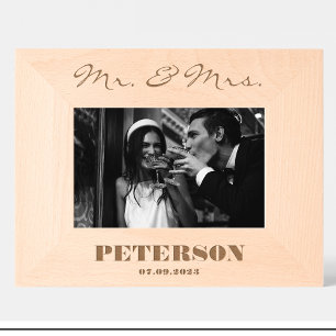 Wedding Mr Mrs Dates Custom Wood Picture Frames