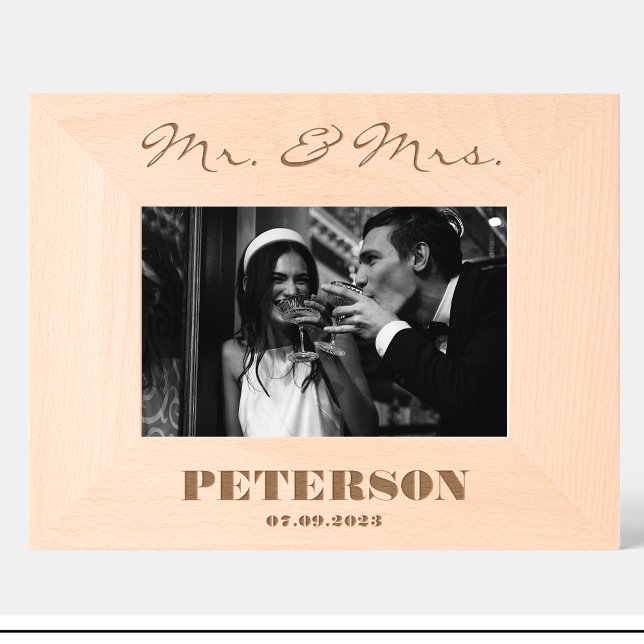 Wedding Mr Mrs Dates Custom Wood Picture Frames  (Creator Uploaded)