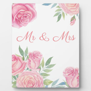 Wedding Mr & Mrs Reception Table Plaque