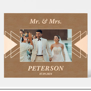 Wedding Name Geometric Custom Wood Picture Frames