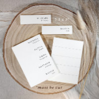 Wedding Name Tags for Menus 3.5 x 1 Slim Cards