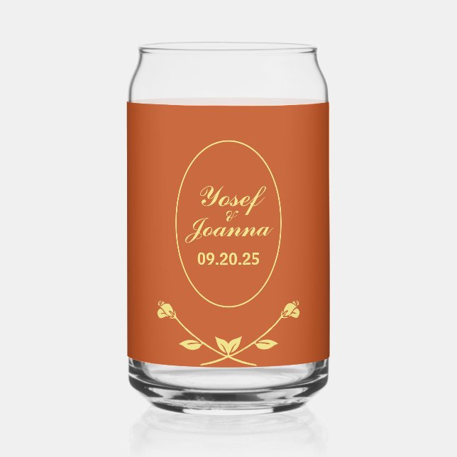 Wedding Names Glass (Front)